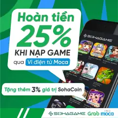 ƯU ĐÃI CỰC LỚN KHI NẠP GAME BẰNG GRAB MOCA